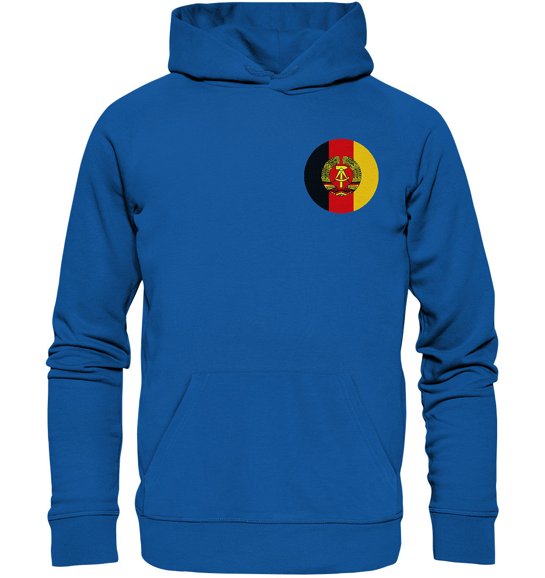 DDR Ostalgie Kapuze / Organic Hoodie Unisex • NVA - BRUST BADGE
