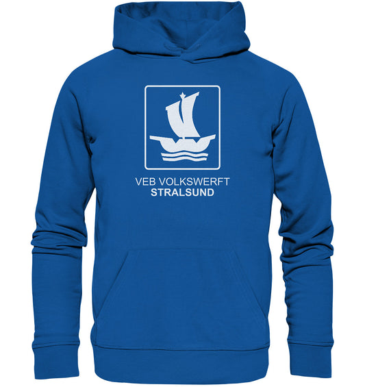 DDR Ostalgie Kapuze / Organic Hoodie Unisex • VEB VOLKSWERFT STRALSUND