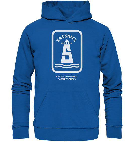 DDR Ostalgie Kapuze / Organic Hoodie Unisex • VEB FISCHKOMBINAT SASSNITZ-RÜGEN