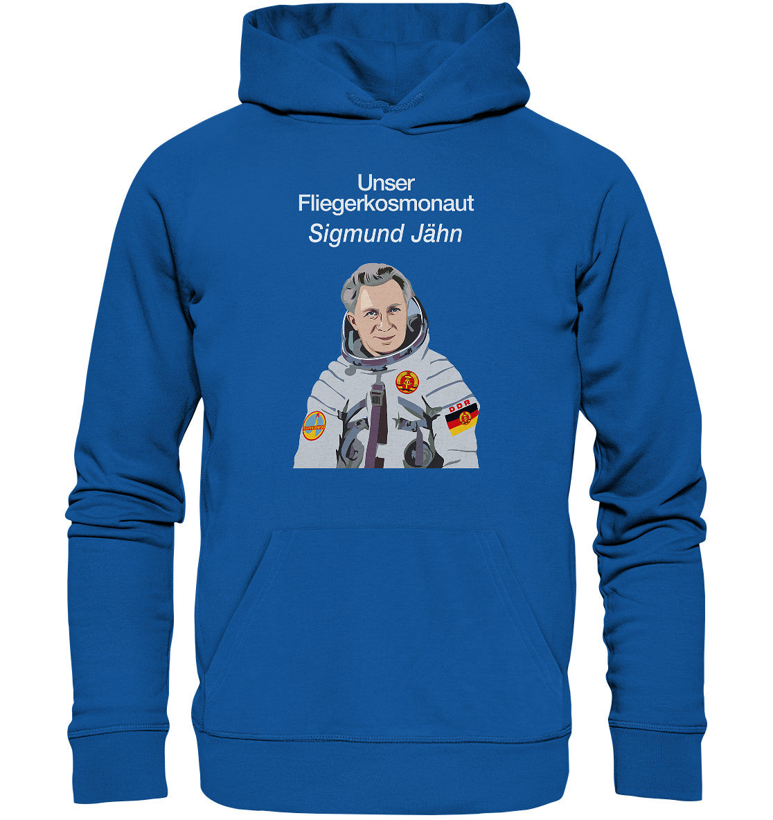 DDR Ostalgie Kapuze / Organic Hoodie Unisex • UNSER FLIEGERKOSMONAUT SIGMUND JÄHN