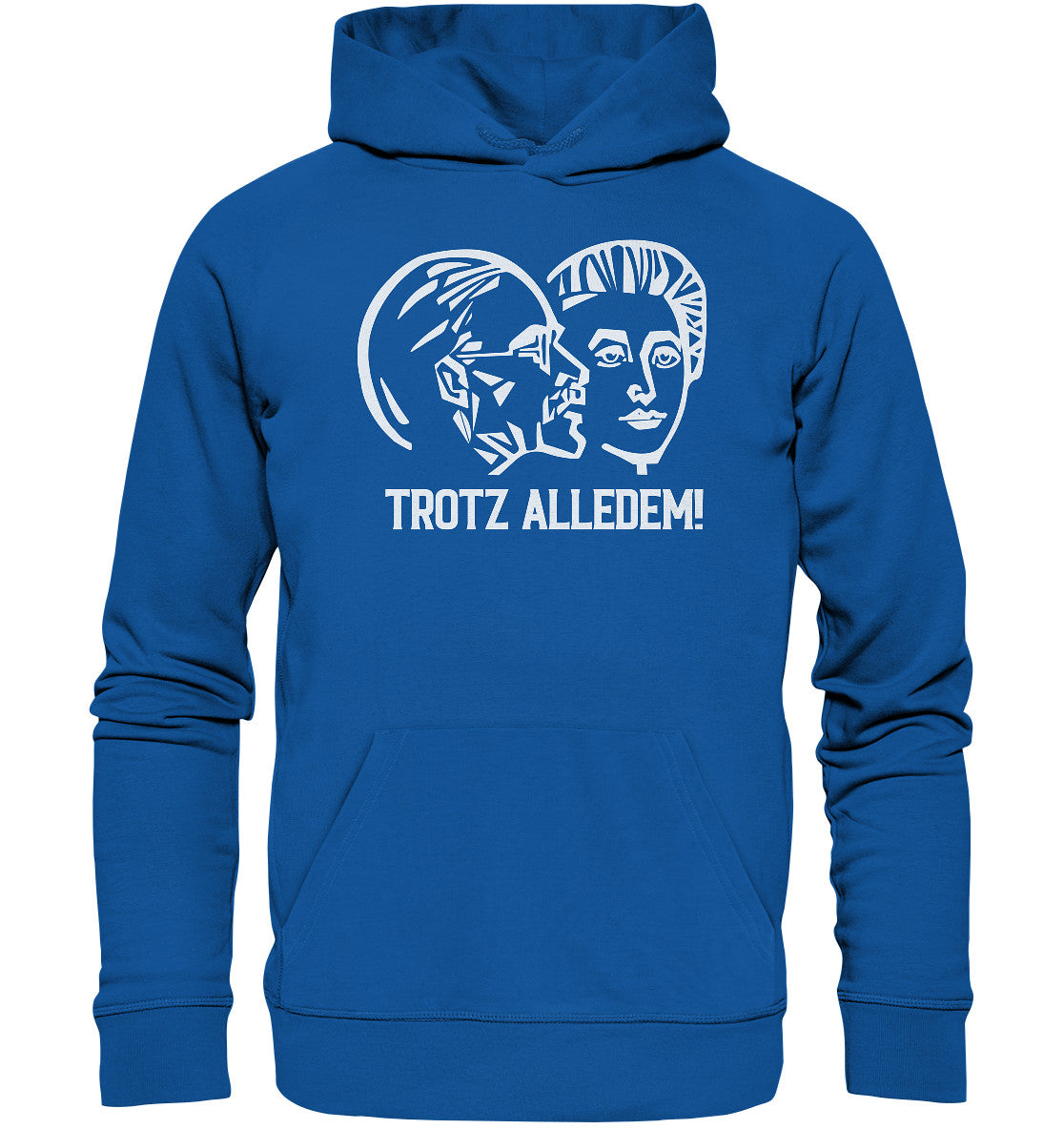 DDR Ostalgie Kapuze / Organic Hoodie Unisex • DDR STAATSRATSGEBÄUDE - TROTZ ALLEDEM!