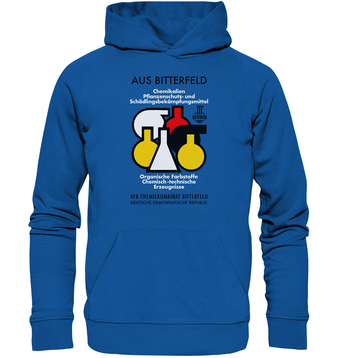 DDR Ostalgie Kapuze / Organic Hoodie Unisex • CHEMIKALIEN AUS BITTERFELD