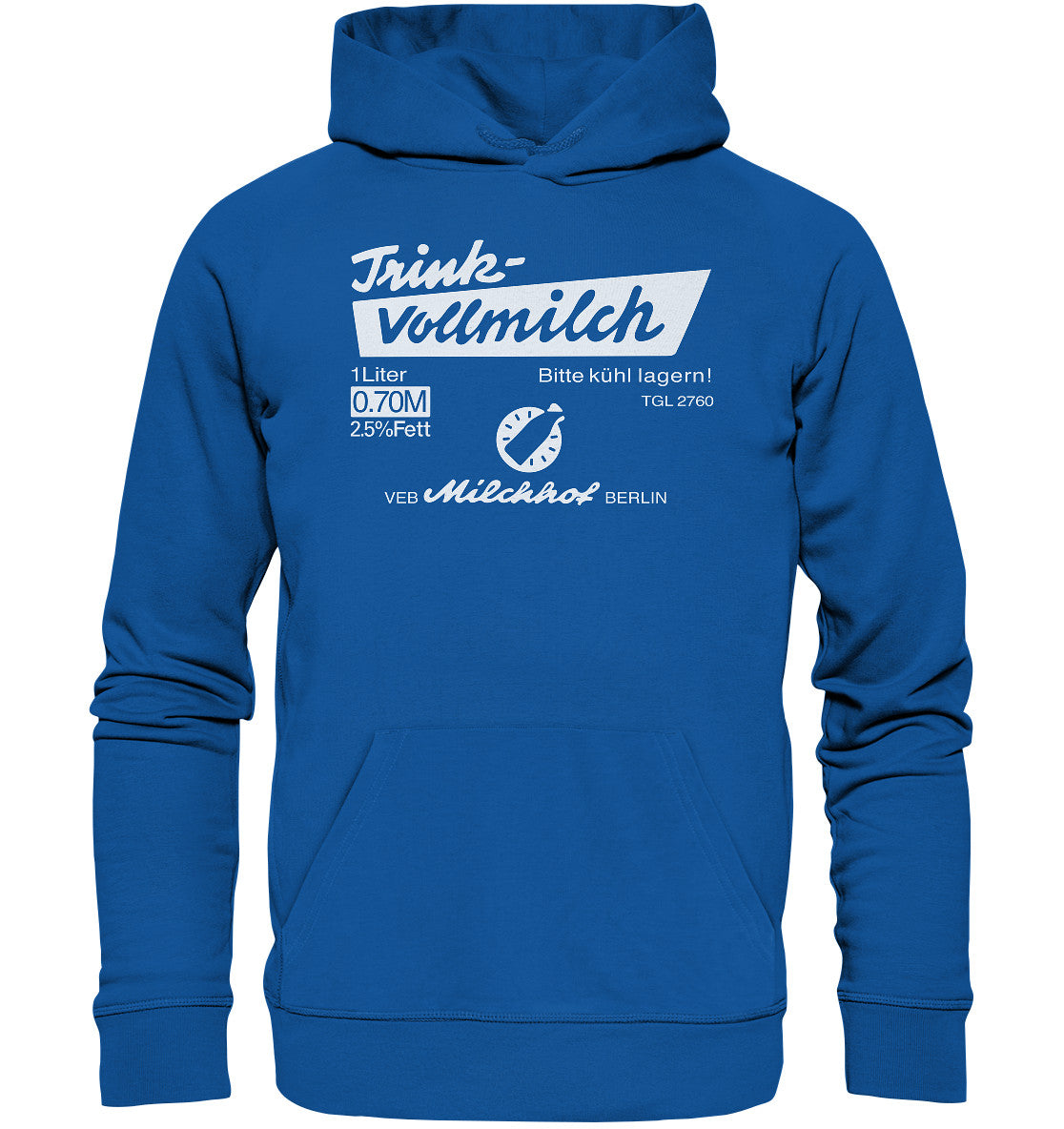 DDR Ostalgie Kapuze / Organic Hoodie Unisex • TRINK-VOLLMILCH - dunkel
