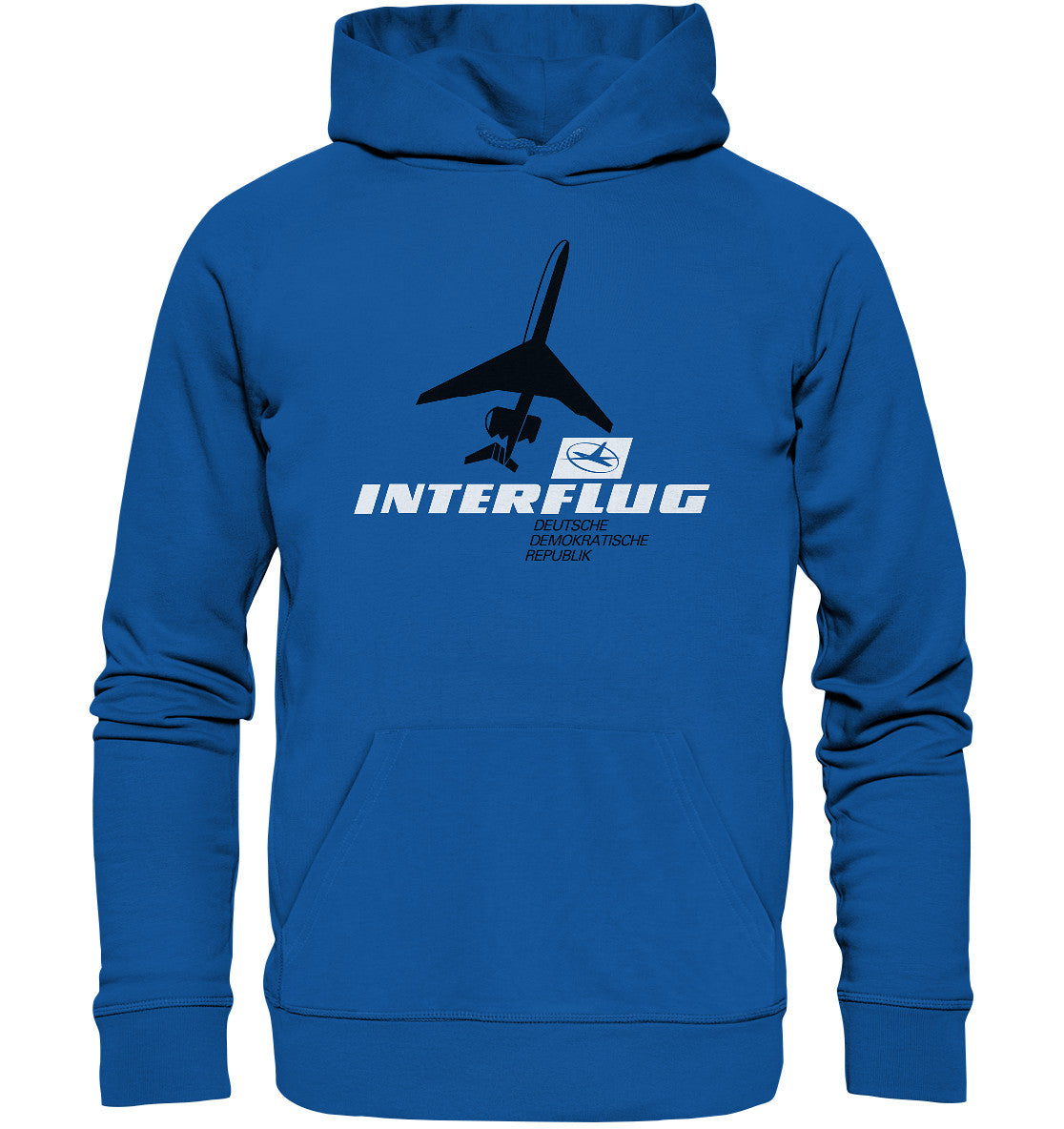 DDR Ostalgie Kapuze / Organic Hoodie Unisex • IF - INTERFLUG DDR - ORIGINAL WERBUNG 1981