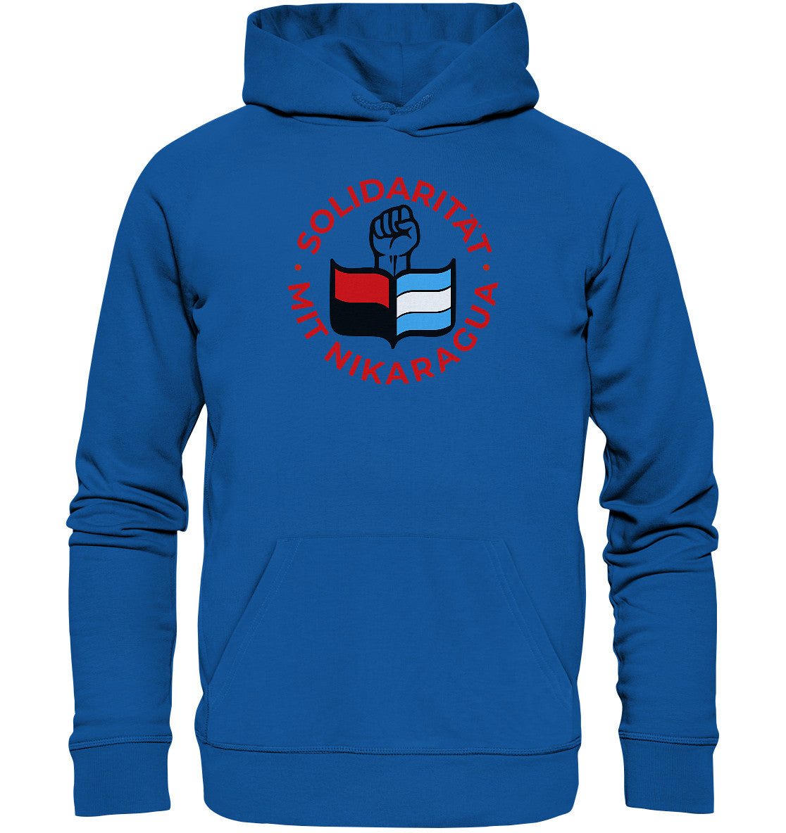 DDR Ostalgie Kapuze / Organic Hoodie Unisex • SOLIDARITÄT MIT NIKARAGUA