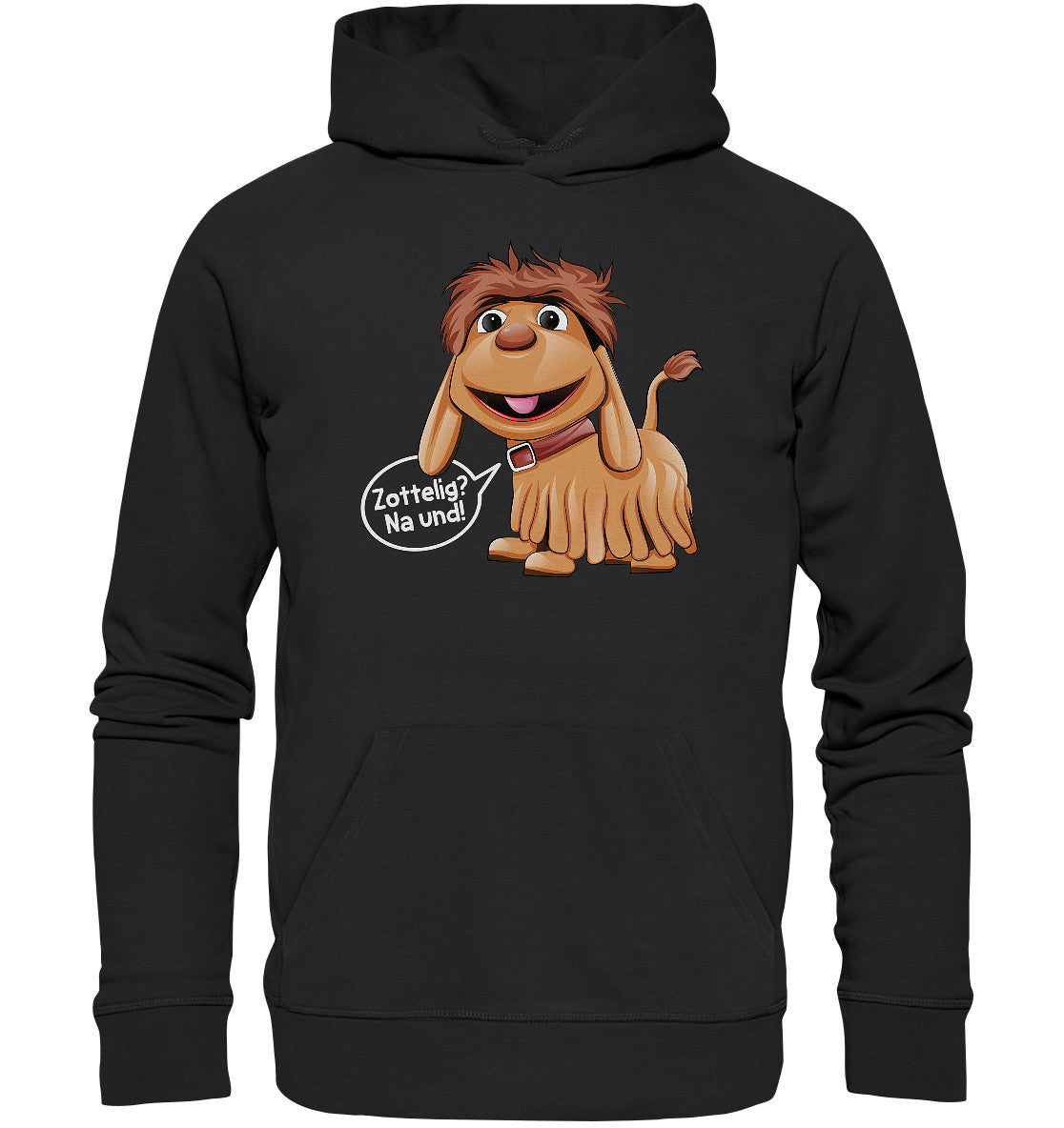 DDR Ostalgie Kapuze / Organic Hoodie Unisex • UNSER SANDMÄNNCHEN - MOPPI - ZOTTELIG? NA UND!