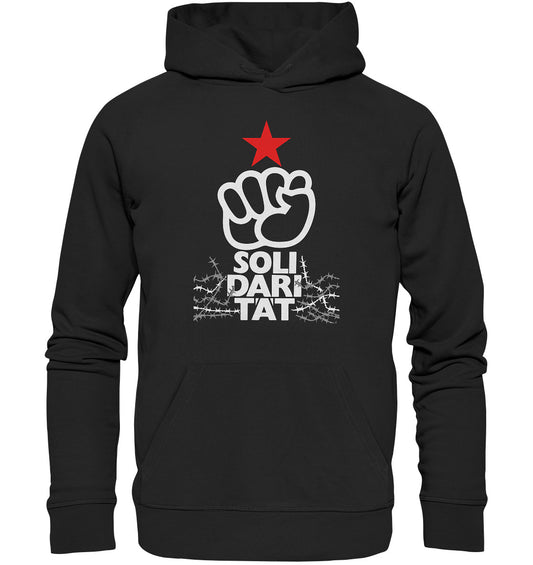 DDR Ostalgie Kapuze / Organic Hoodie Unisex • INTERNATIONALE SOLIDARITÄT