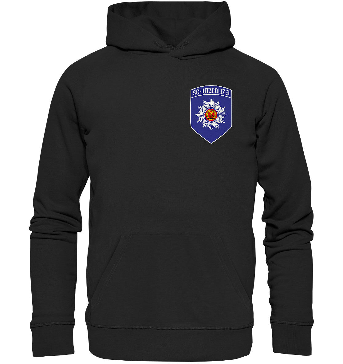 DDR Ostalgie Kapuze / Organic Hoodie Unisex • ZK - ZENTRALE KRÄFTE SCHUTZPOLIZEI