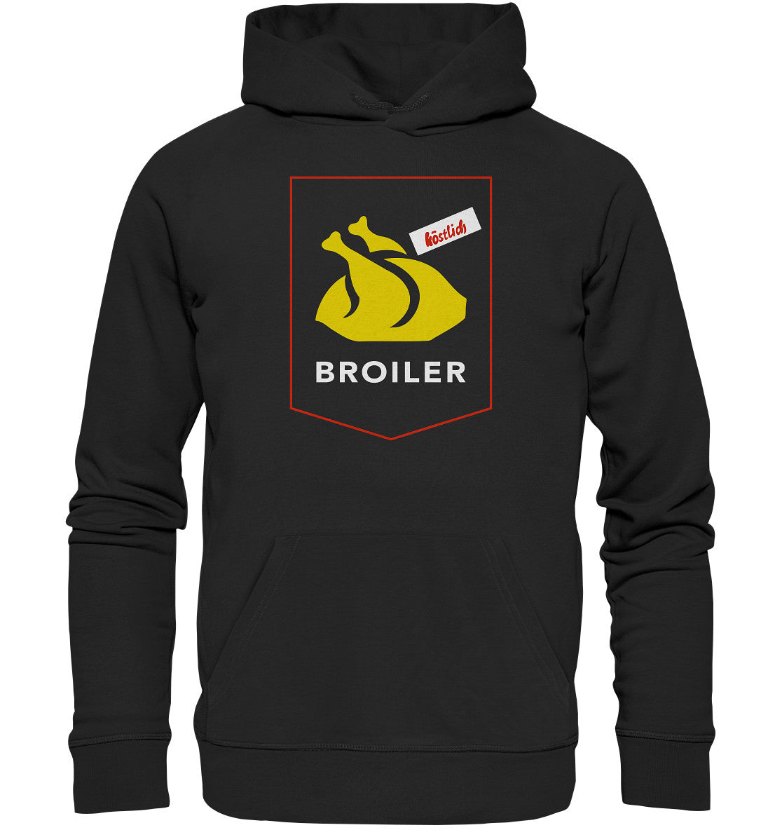DDR Ostalgie Kapuze / Organic Hoodie Unisex • BROILER LOGO