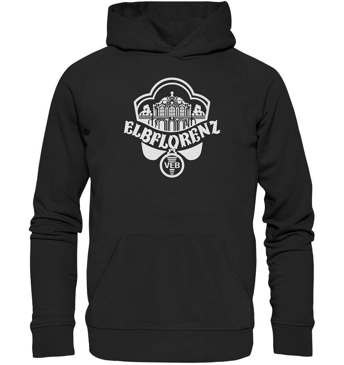 DDR Ostalgie Kapuze / Organic Hoodie Unisex • VEB ELBFLORENZ DRESDEN