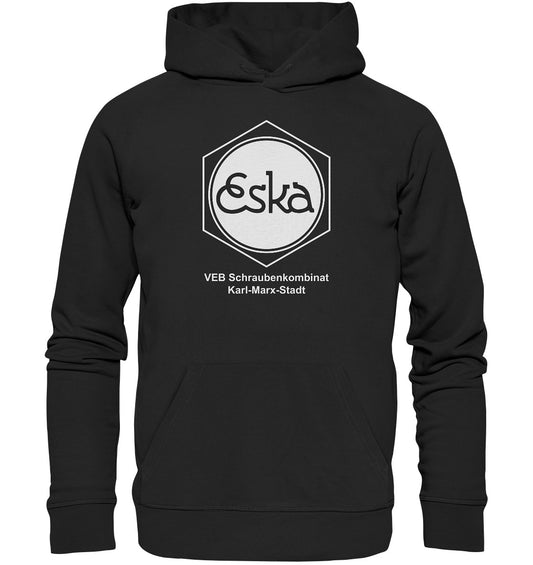 DDR Ostalgie Kapuze / Organic Hoodie Unisex • ESKA - VEB SCHRAUBENKOMBINAT KARL-MARX-STADT