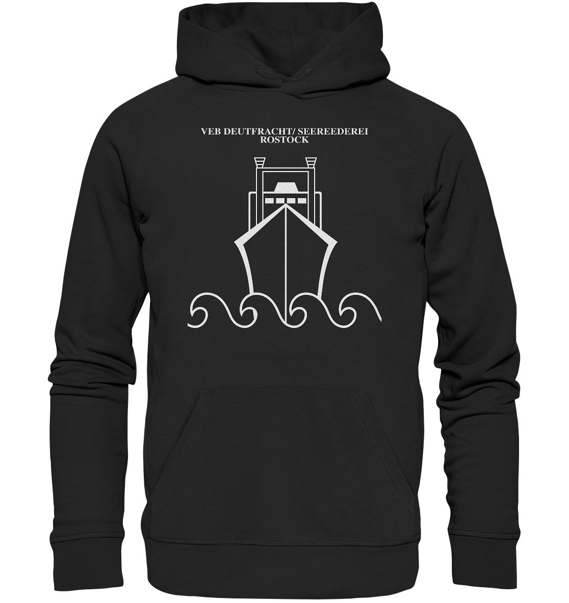 PREMIUM ORGANIC HOODIE UNISEX • VEB DEUTFRACHT SEEREEDEREI ROSTOCK