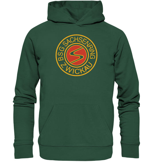 DDR Ostalgie Kapuze / Organic Hoodie Unisex • BSG SACHSENRING ZWICKAU