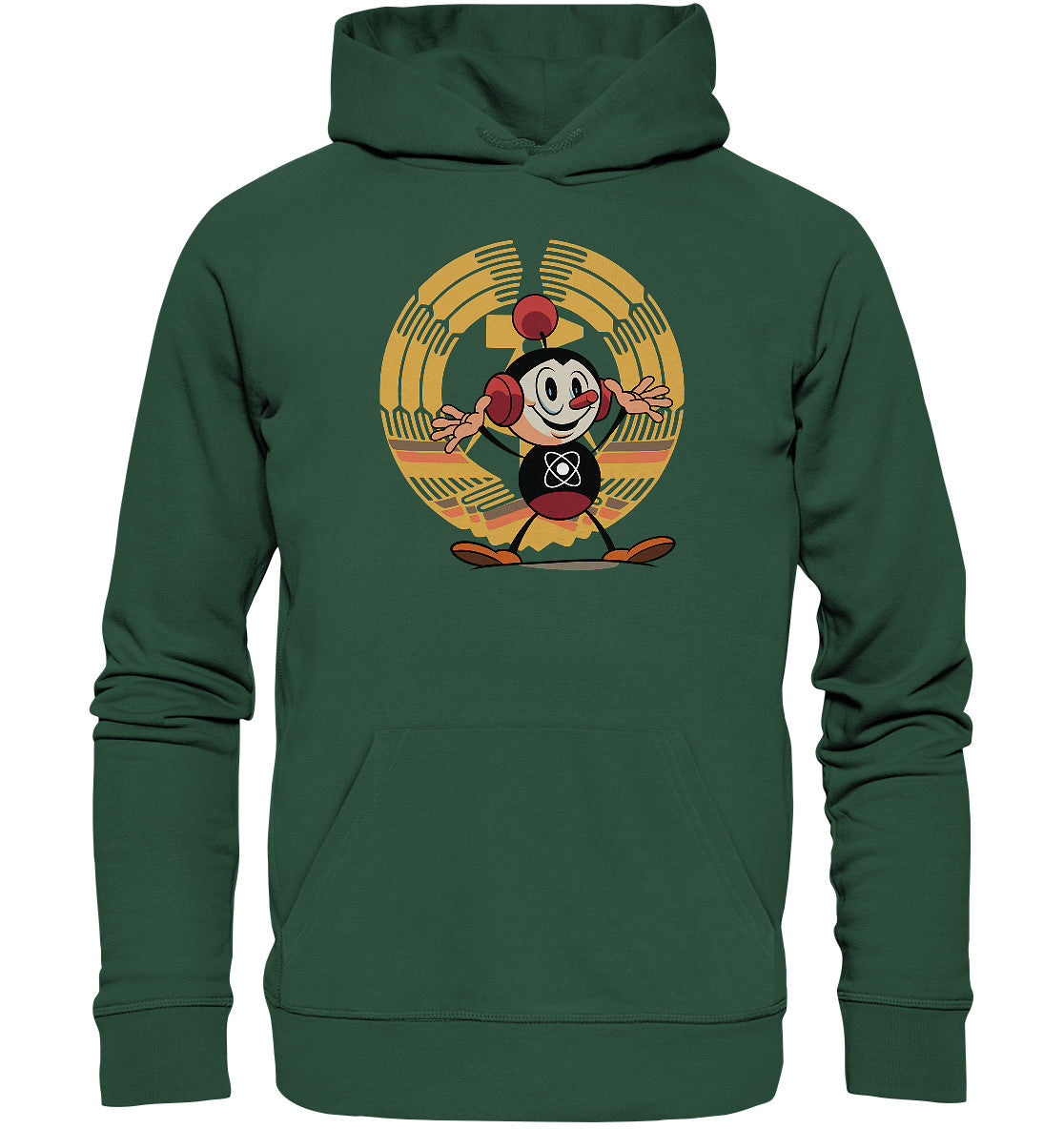 DDR Ostalgie Kapuze / Organic Hoodie Unisex • ATOMINO - DDR KERNKRAFT