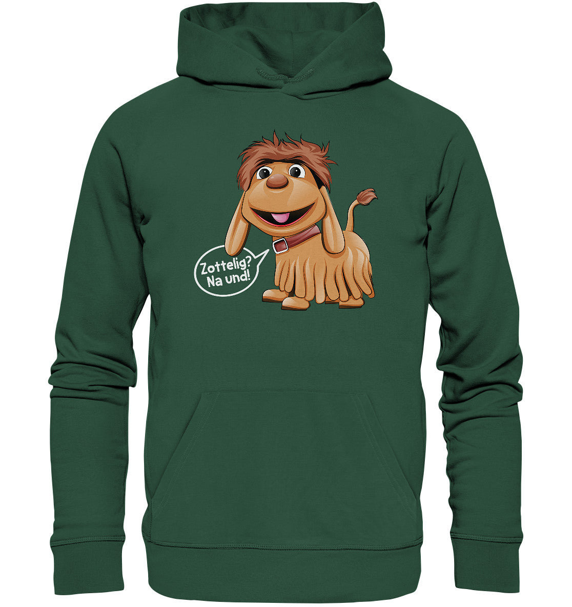 DDR Ostalgie Kapuze / Organic Hoodie Unisex • UNSER SANDMÄNNCHEN - MOPPI - ZOTTELIG? NA UND!