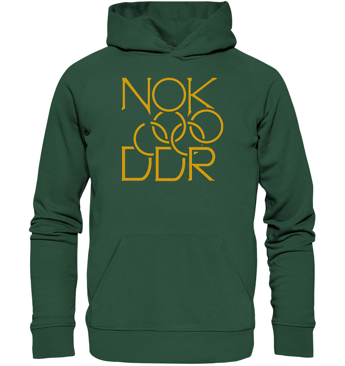 DDR Ostalgie Kapuze / Organic Hoodie Unisex • NATIONALES OLYMPISCHES KOMMITEE DER DDR