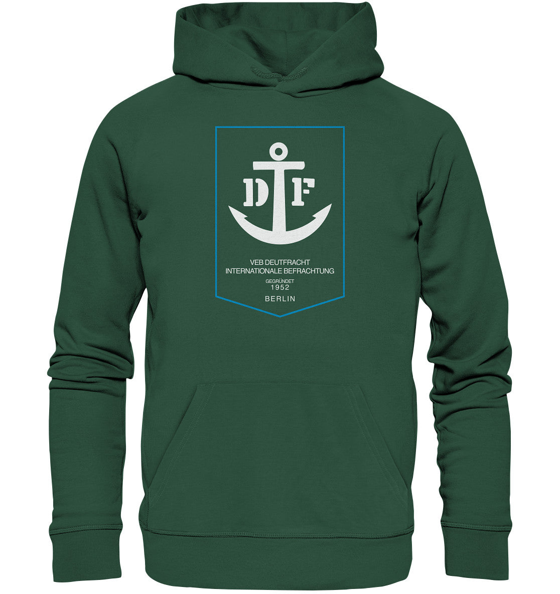 DDR Ostalgie Kapuze / Organic Hoodie Unisex • VEB DEUTFRACHT