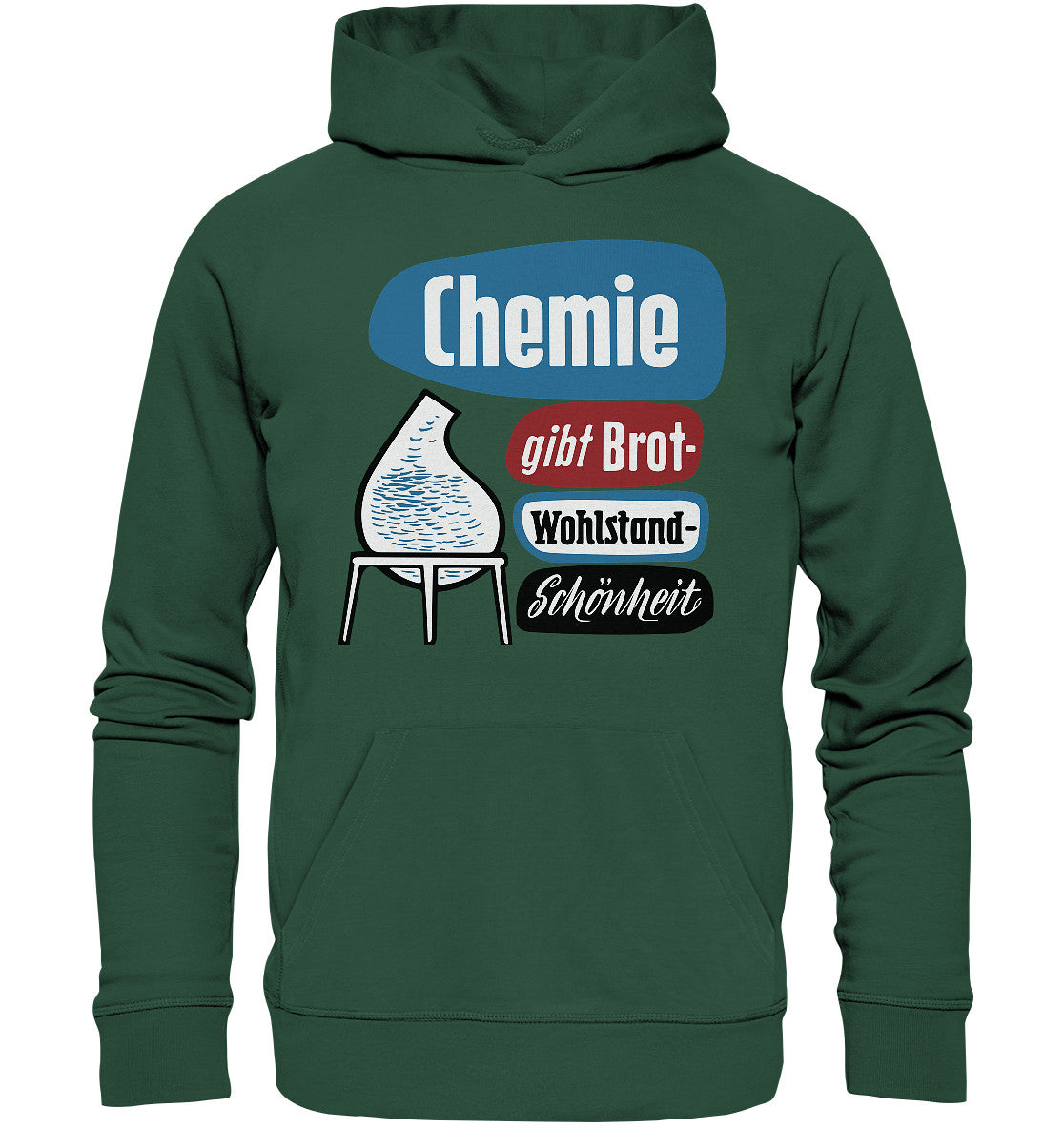 DDR Ostalgie Kapuze / Organic Hoodie Unisex • CHEMIE GIBT BROT - LEUNA-WERKE
