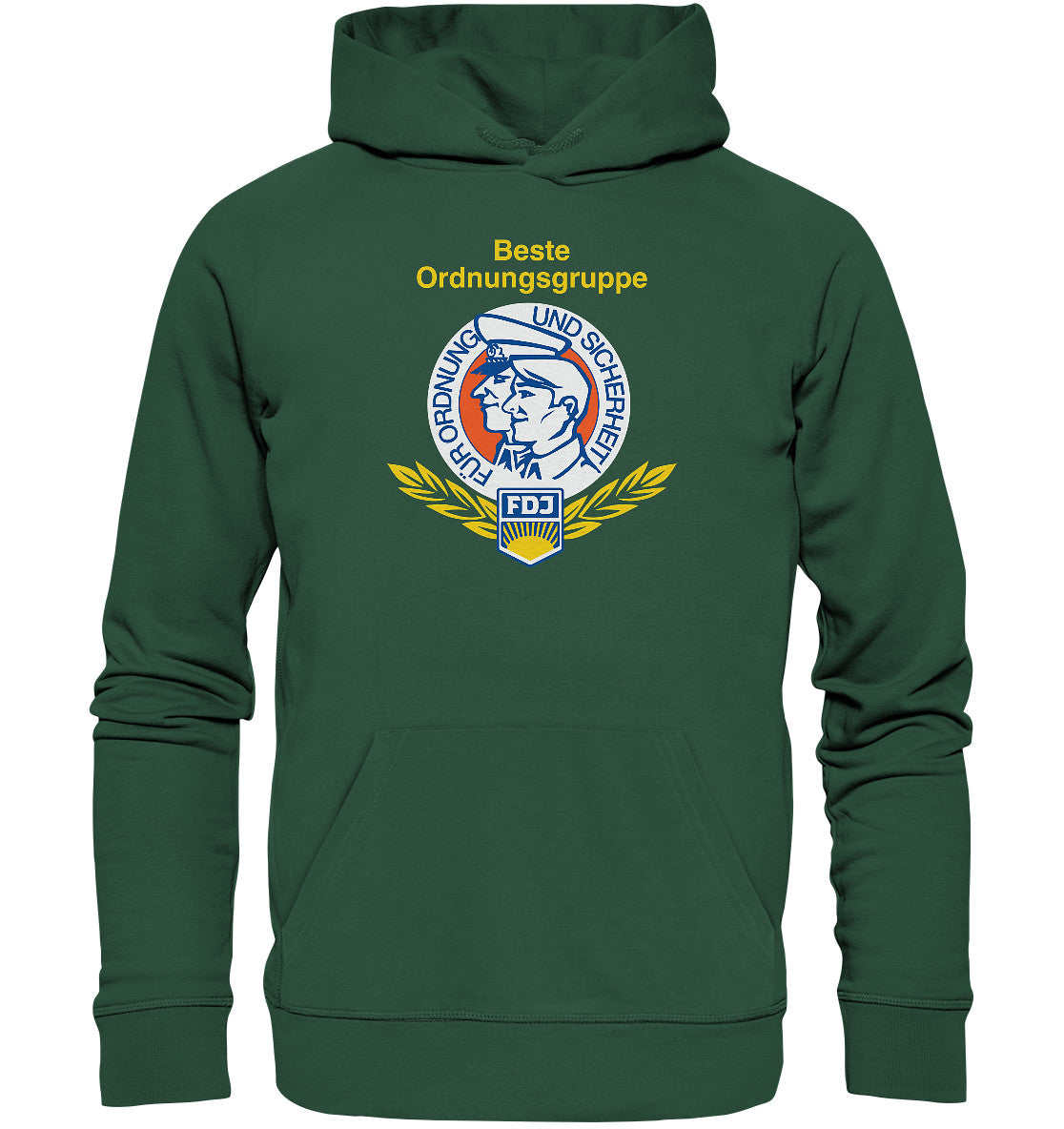 DDR Ostalgie Kapuze / Organic Hoodie Unisex • FDJ ORDNUNGSGRUPPE