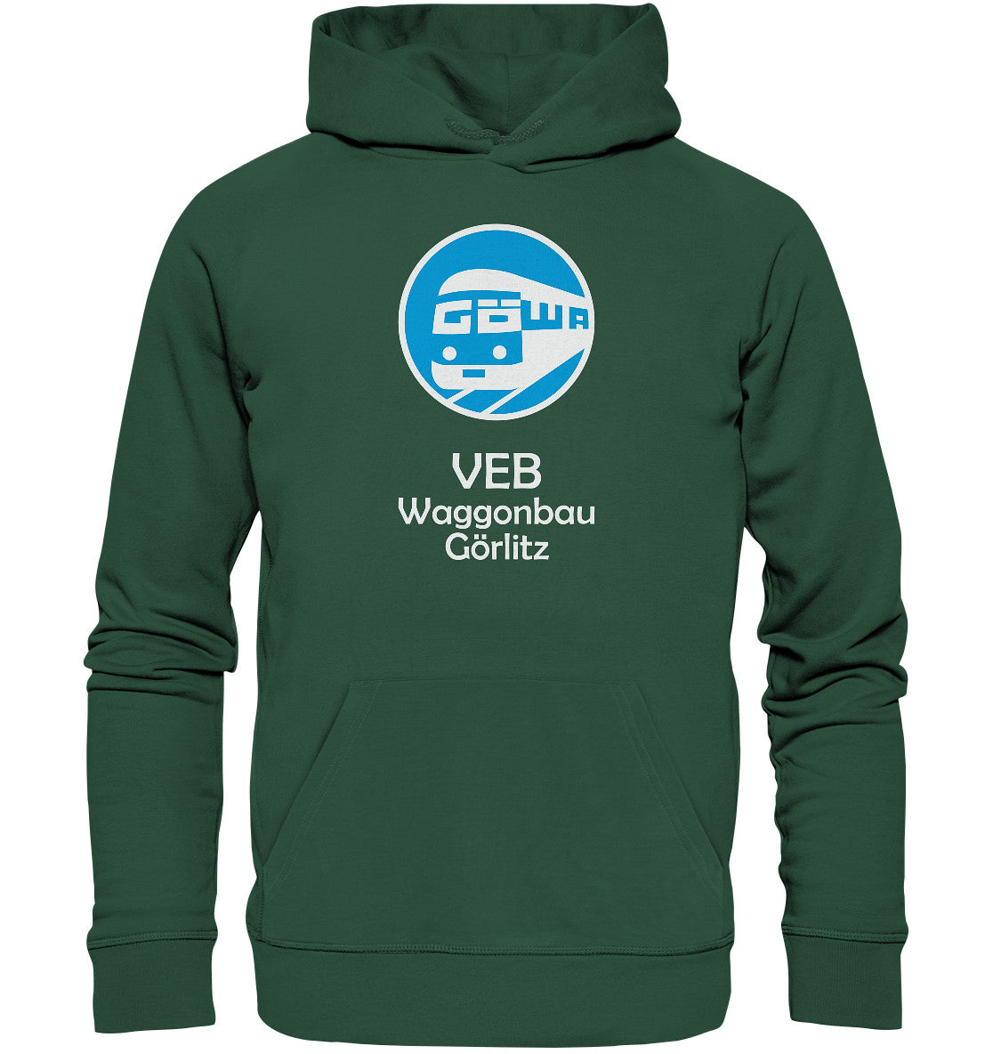 DDR Ostalgie Kapuze / Organic Hoodie Unisex • VEB WAGGONBAU GÖRLITZ