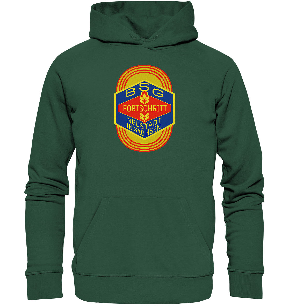 DDR Ostalgie Kapuze / Organic Hoodie Unisex • BSG FORTSCHRITT NEUSTADT SACHSEN