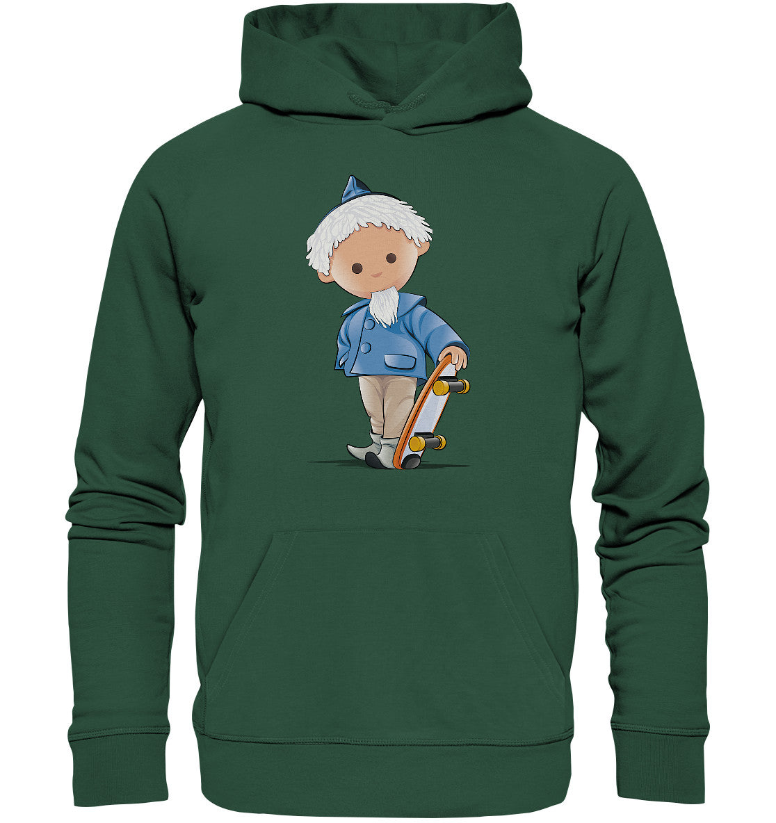 DDR Ostalgie Kapuze / Organic Hoodie Unisex • UNSER SANDMÄNNCHEN - ROLLBRETT-SKATER