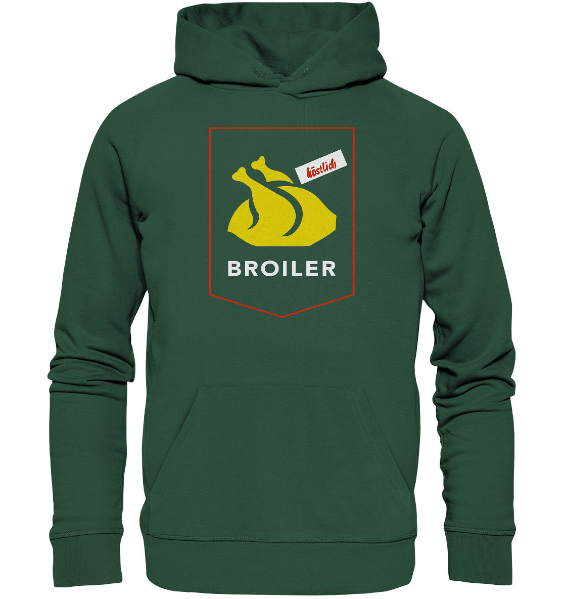 DDR Ostalgie Kapuze / Organic Hoodie Unisex • BROILER LOGO