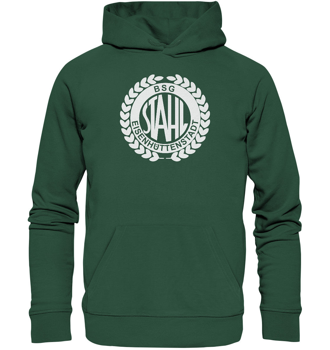 DDR Ostalgie Kapuze / Organic Hoodie Unisex • BSG EISENHÜTTENSTADT - DUNKEL