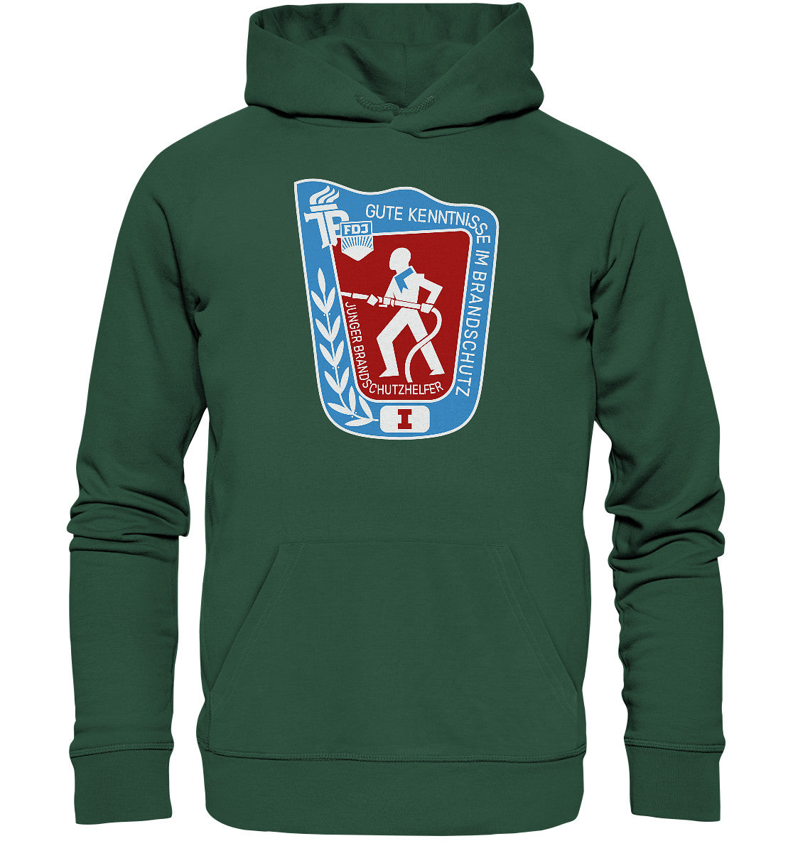 DDR Ostalgie Kapuze / Organic Hoodie Unisex • JUNGER BRANDSCHUTZHELFER