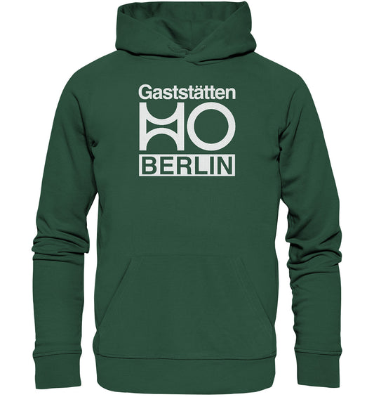 DDR Ostalgie Kapuze / Organic Hoodie Unisex • HO GASTSTÄTTEN BERLIN