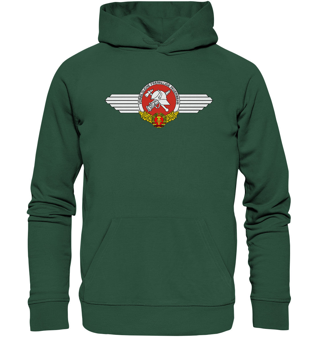 DDR Ostalgie Kapuze / Organic Hoodie Unisex • VORBILDLICHE FREIWILLIGE FEUERWEHR DER DDR