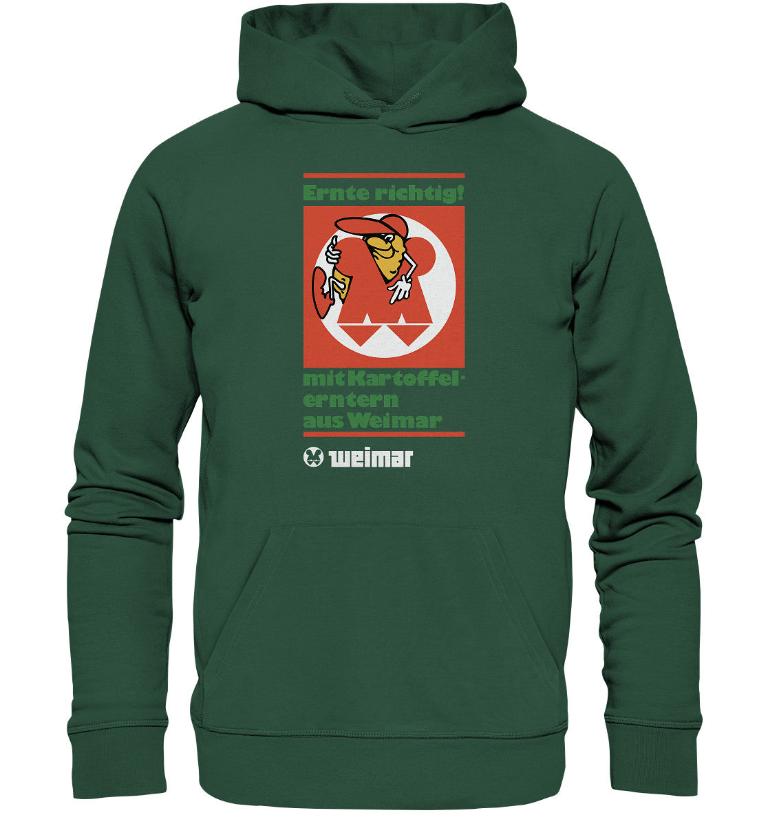 DDR Ostalgie Kapuze / Organic Hoodie Unisex • KARTOFFELERNTER AUS WEIMAR
