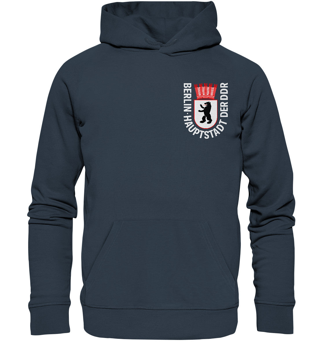DDR Ostalgie Kapuze / Organic Hoodie Unisex • WAPPEN BERLIN - HAUPTSTADT DER DDR
