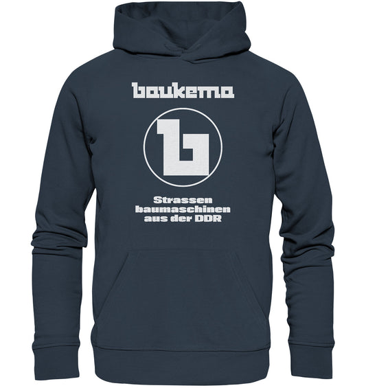 DDR Ostalgie Kapuze / Organic Hoodie Unisex • BAUKEMA STRASSENBAUMASCHINEN