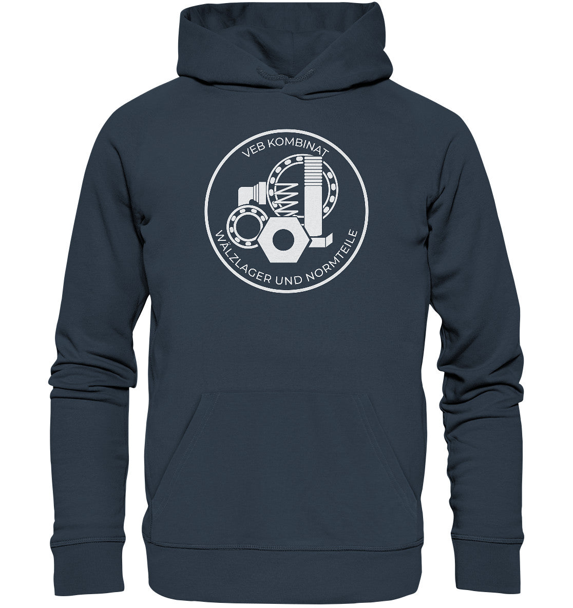 DDR Ostalgie Kapuze / Organic Hoodie Unisex • VEB WÄLZLAGER UND NORMTEILE KARL-MARX-STADT