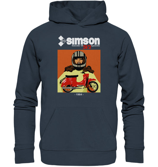 DDR Ostalgie Kapuze / Organic Hoodie Unisex • SIMSON SCHWALBE KR51-2 (1964)