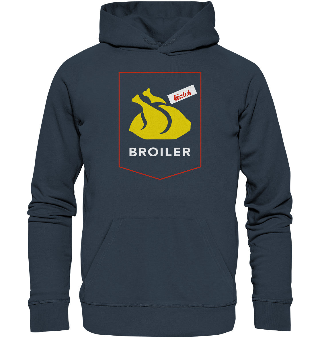 DDR Ostalgie Kapuze / Organic Hoodie Unisex • BROILER LOGO