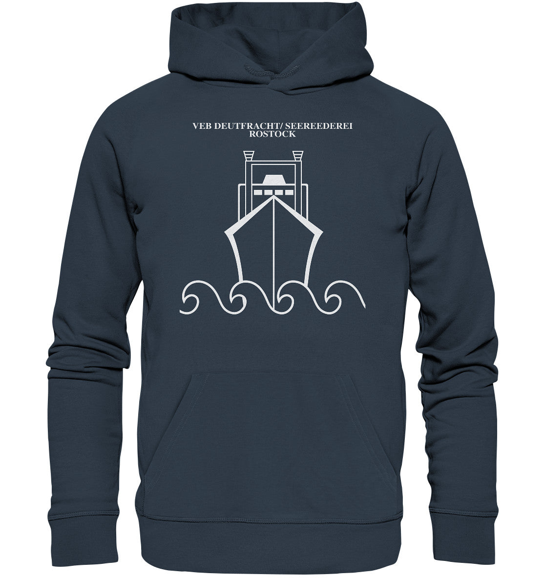 PREMIUM ORGANIC HOODIE UNISEX • VEB DEUTFRACHT SEEREEDEREI ROSTOCK