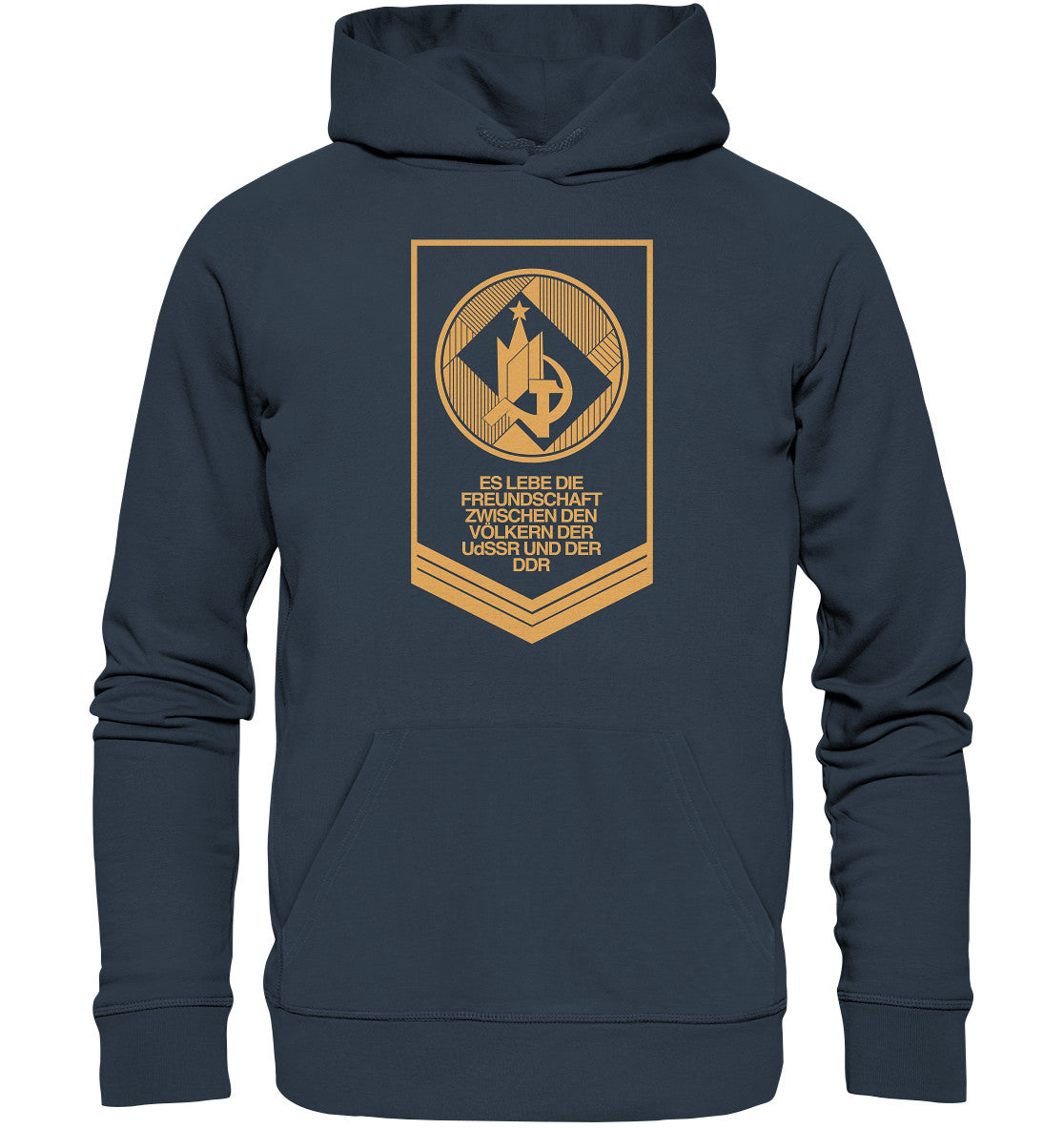 DDR Ostalgie Kapuze / Organic Hoodie Unisex • FREUNDSCHAFT UDSSR - DDR
