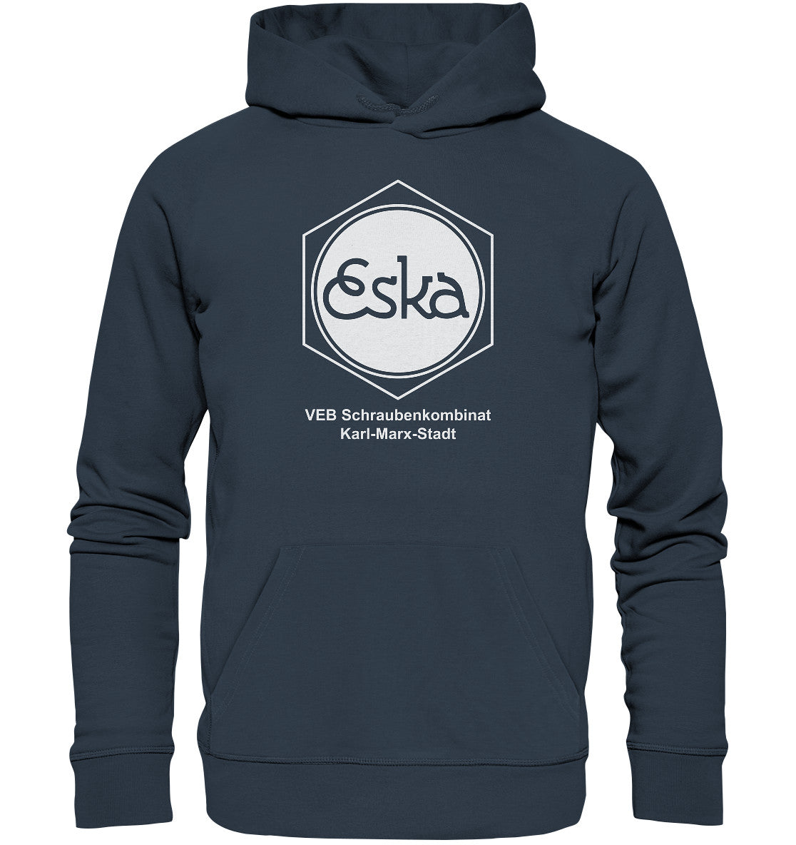 DDR Ostalgie Kapuze / Organic Hoodie Unisex • ESKA - VEB SCHRAUBENKOMBINAT KARL-MARX-STADT