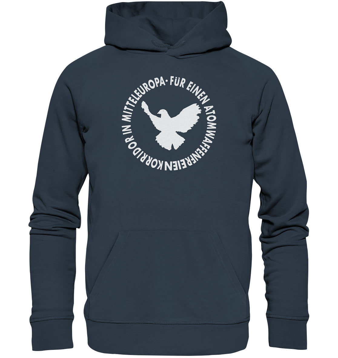 DDR Ostalgie Kapuze / Organic Hoodie Unisex • ATOMWAFFENFREIES MITTELEUROPA - WEISS