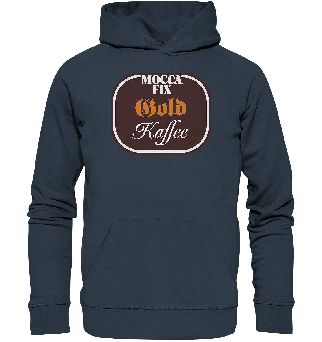 DDR Ostalgie Kapuze / Organic Hoodie Unisex • MOCCA FIX GOLD KAFFEE