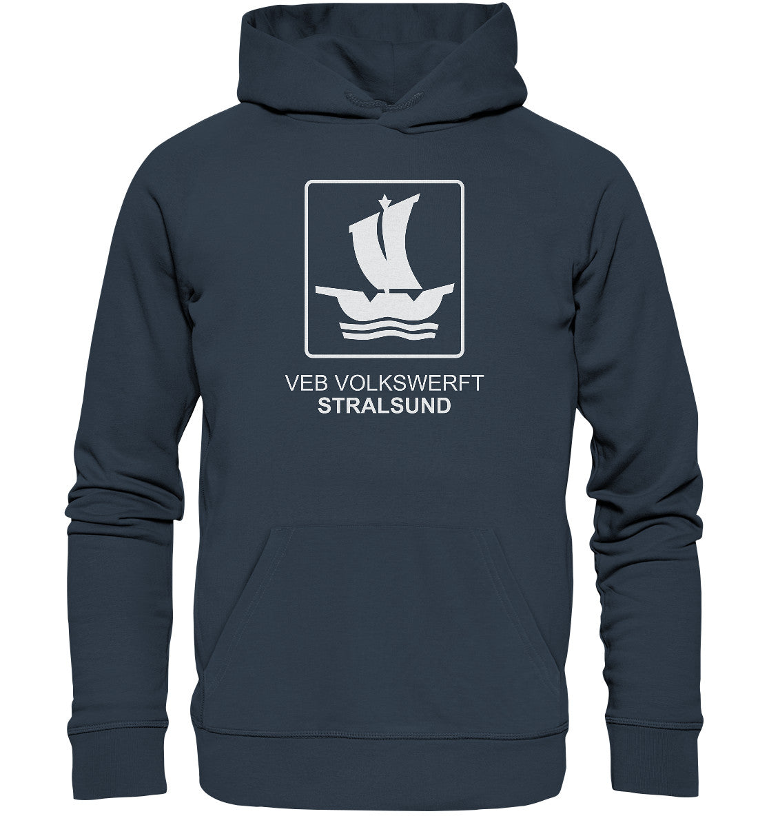 DDR Ostalgie Kapuze / Organic Hoodie Unisex • VEB VOLKSWERFT STRALSUND