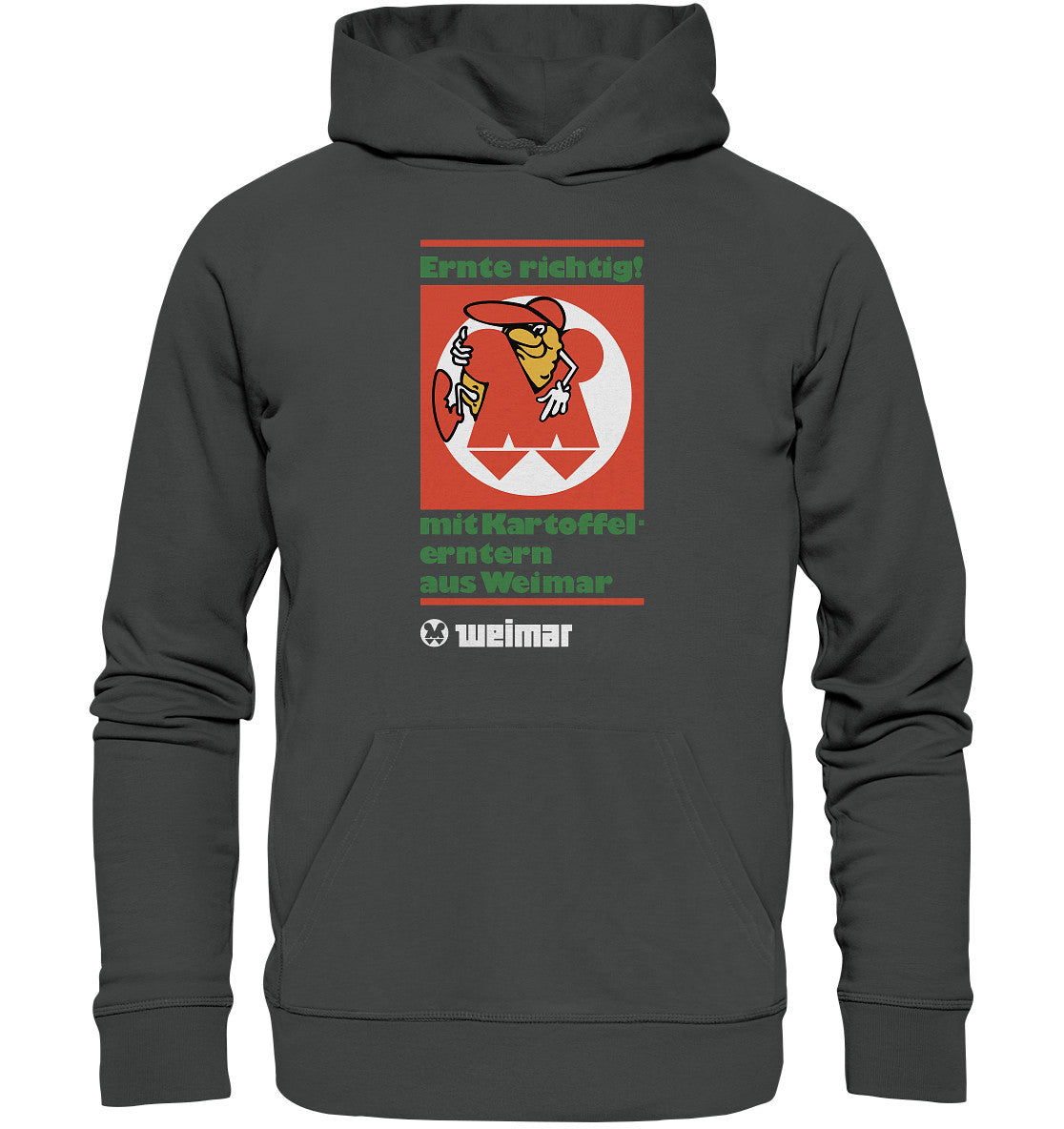DDR Ostalgie Kapuze / Organic Hoodie Unisex • KARTOFFELERNTER AUS WEIMAR