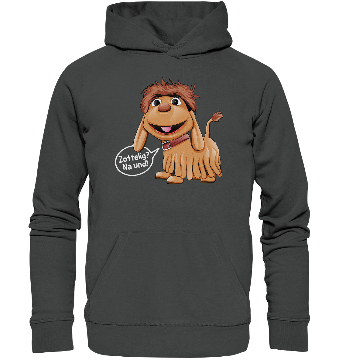 DDR Ostalgie Kapuze / Organic Hoodie Unisex • UNSER SANDMÄNNCHEN - MOPPI - ZOTTELIG? NA UND!