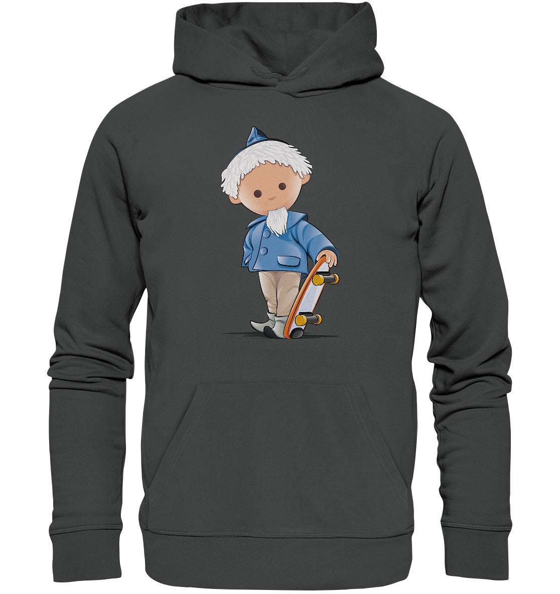 DDR Ostalgie Kapuze / Organic Hoodie Unisex • UNSER SANDMÄNNCHEN - ROLLBRETT-SKATER