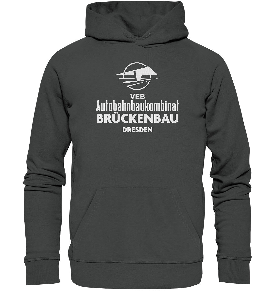 DDR Ostalgie Kapuze / Organic Hoodie Unisex • VEB AUTOBAHNBRÜCKENBAU DRESDEN