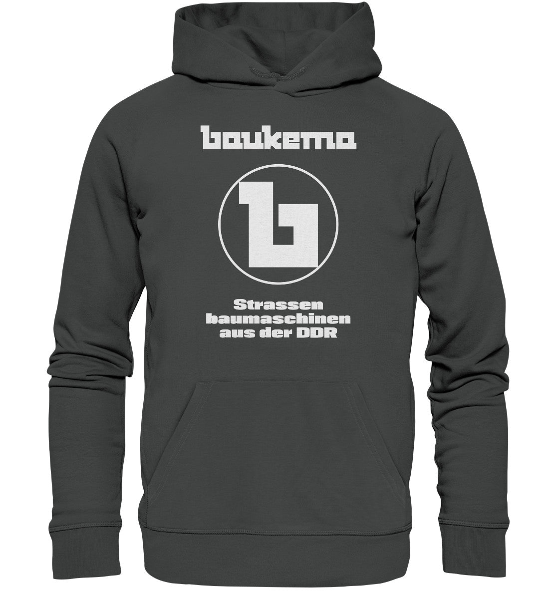DDR Ostalgie Kapuze / Organic Hoodie Unisex • BAUKEMA STRASSENBAUMASCHINEN