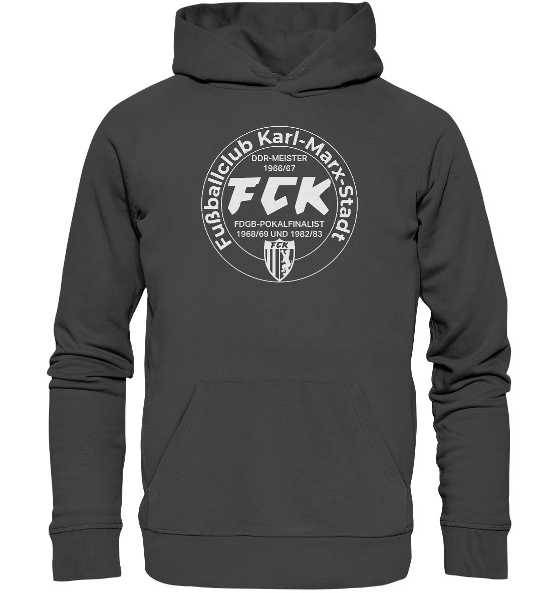 DDR Ostalgie Kapuze / Organic Hoodie Unisex • FCK FUSSBALLCLUB KARL-MARX-STADT