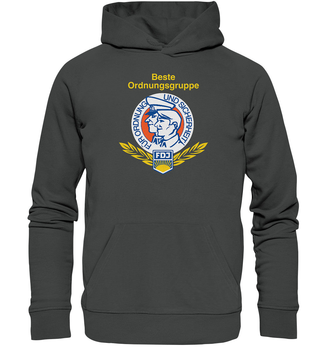 DDR Ostalgie Kapuze / Organic Hoodie Unisex • FDJ ORDNUNGSGRUPPE